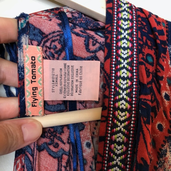 Flying Tomato Cross Over Paisley & Floral Dress - Picture 6 of 15